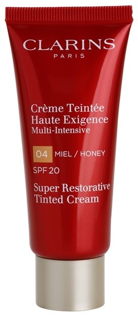 Clarins Super Restorative regeneráló tonizáló krém a ráncok ellen SPF 20 árnyalat 04 Honey  40 ml