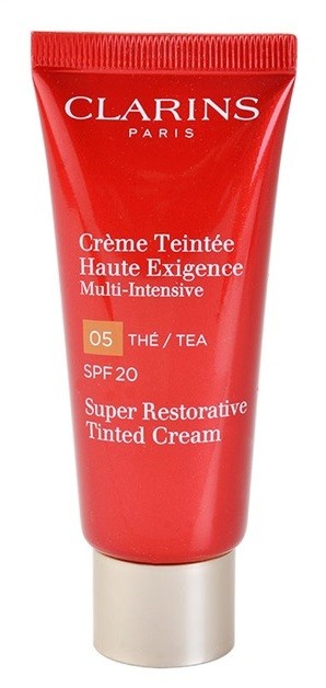 Clarins Super Restorative regeneráló tonizáló krém a ráncok ellen SPF 20 árnyalat 05 Tea  40 ml