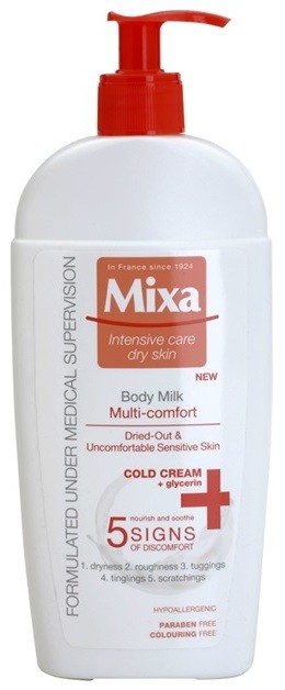 MIXA Multi-Comfort frissítő testápoló tej az érzékeny bőrre  400 ml