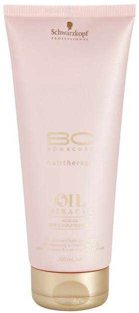 Schwarzkopf Professional BC Bonacure Oil Miracle Rose Oil olaj sampon a károsult hajra és fejbőrre  200 ml
