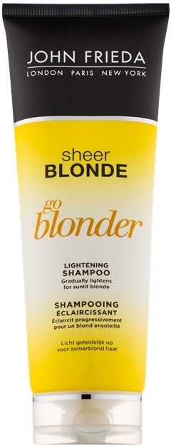 John Frieda Sheer Blonde Go Blonder világosító sampon szőke hajra  250 ml