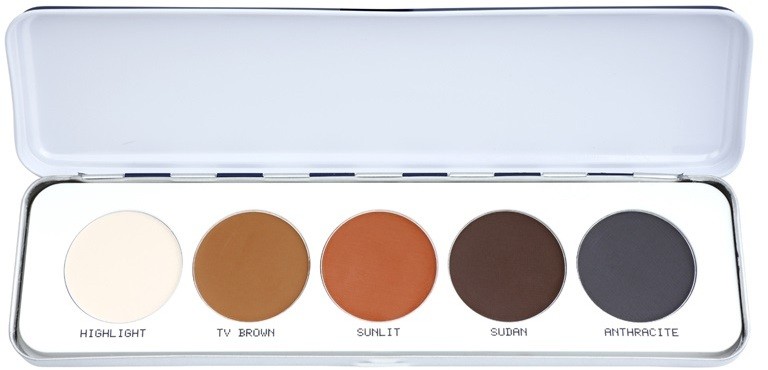 Kryolan Basic Eyes 5 színt tartalmazó szemhéjfesték paletta  árnyalat Shading/Matt 12,5 g