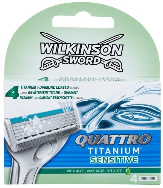 Wilkinson Sword Quattro Titanium Sensitive tartalék pengék  4 db