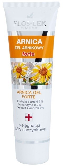 FlosLek Pharma Arnica Forte nyugtató gél a pirosodásra hajlamos arcra  50 ml