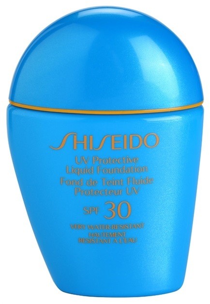 Shiseido Sun Foundation vízálló folyékony make-up SPF 30 árnyalat Dark Beige  30 ml