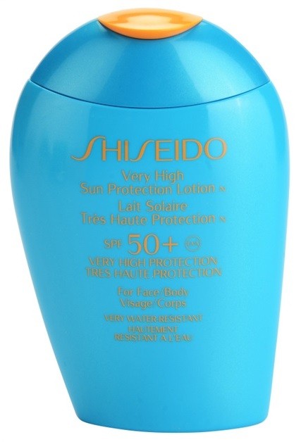 Shiseido Sun Protection naptej arca és testre SPF 50+  100 ml