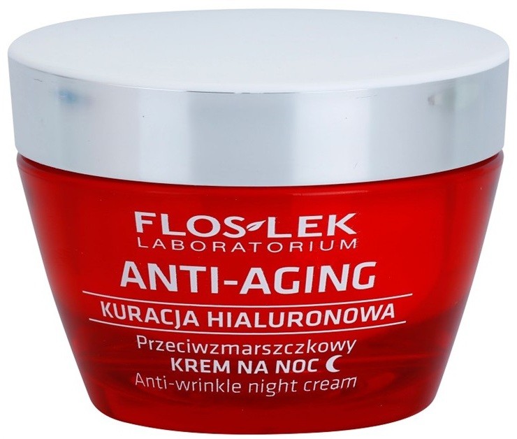 FlosLek Laboratorium Anti-Aging Hyaluronic Therapy éjszakai hidratáló krém ránctalanító hatással  50 ml