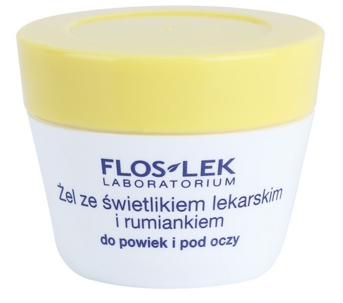 FlosLek Laboratorium Eye Care szemkörnyék ápoló gél szemvidítóval és kamillával  10 g