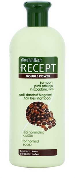 Subrina Professional Recept Double Power sampon korpásodás és hajhullás ellen Octopirox & Coffee 400 ml