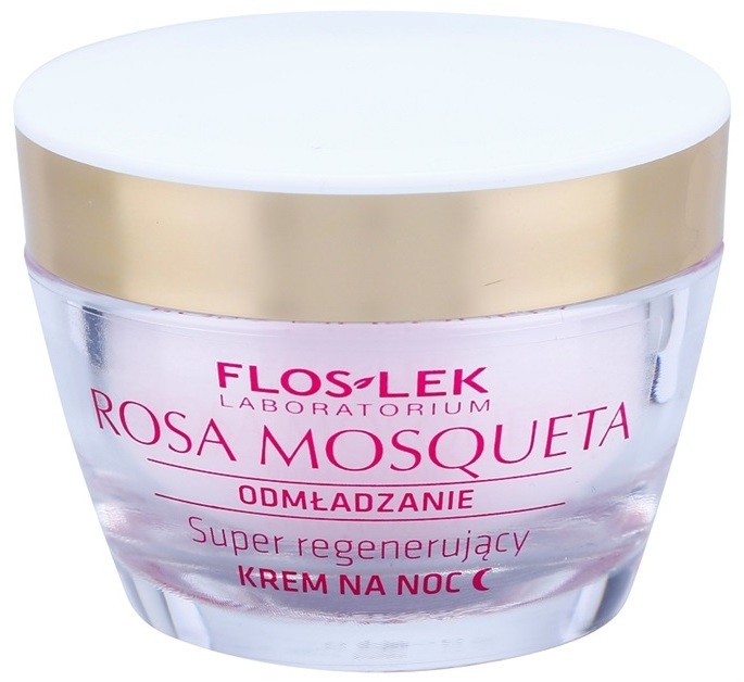 FlosLek Laboratorium Rosa Mosqueta Rejuvenation 50+ intenzív éjszakai krém a bőr regenerációjára  50 ml