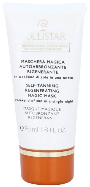 Collistar Self Tanners regeneráló és hidratáló maszk enyhe napbarnított hatással  50 ml