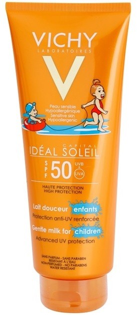 Vichy Idéal Soleil Capital védő tej gyermekeknek arcra és testre SPF 50  300 ml