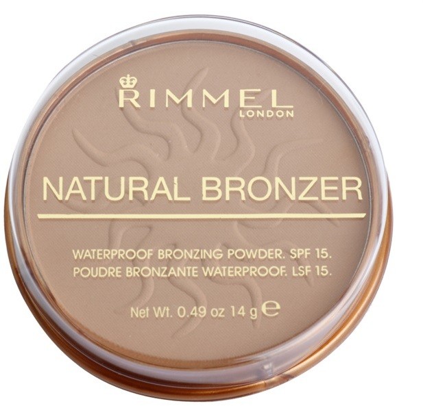 Rimmel Natural Bronzer vízálló bronzosító púder SPF 15 árnyalat 022 Sun Bronze 14 g