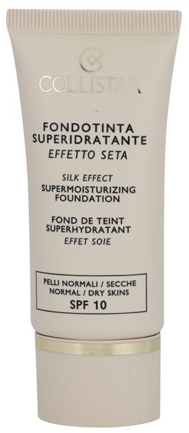 Collistar Foundation Supermoisturizing hidratáló make-up SPF 10 árnyalat 4 Amber 30 ml