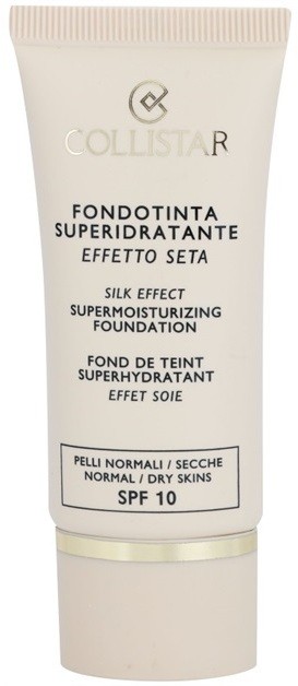 Collistar Foundation Supermoisturizing hidratáló make-up SPF 10 árnyalat 3 Peach 30 ml