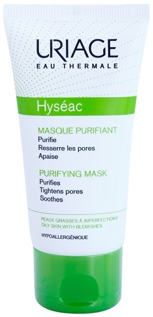 Uriage Hyséac tisztító és nyugtató arcmaszk a pórusok összehúzására  50 ml