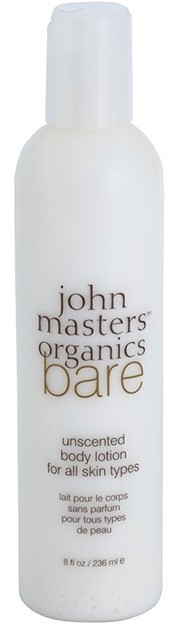 John Masters Organics Bare Unscented testápoló tej parfümmentes  236 ml
