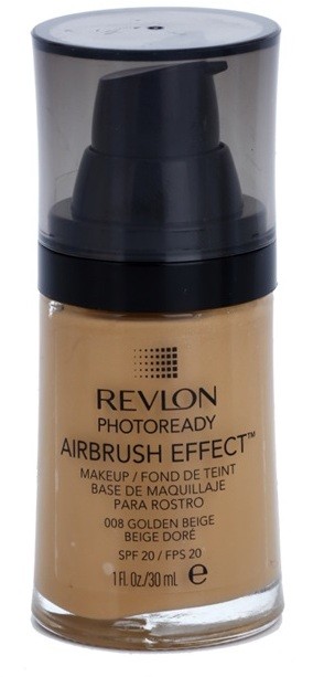 Revlon Cosmetics Photoready Airbrush Effect™ folyékony make-up SPF 20 árnyalat 008 Golden Beige 30 ml