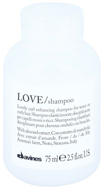 Davines Love Almond sampon hullámos hajra  75 ml