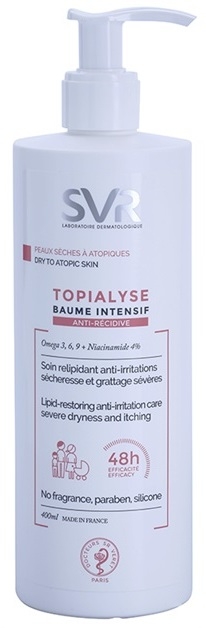 SVR Topialyse lipidpótló balzsam a viszkető és irritált bőrre  400 ml