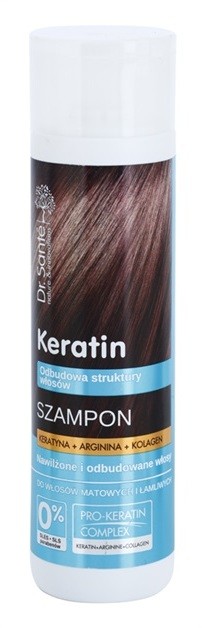 Dr. Santé Keratin regeneráló és hidratáló sampon törékeny, fénytelen hajra  250 ml