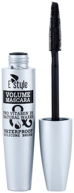 E style Volume Waterproof Mascara dúsító szempillaspirál árnyalat 01 Black 10 ml