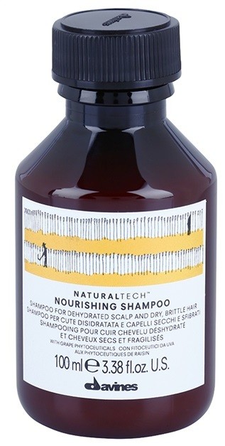 Davines Naturaltech Nourishing Sampon dehidratált fejbőrre és száraz törékeny hajra  100 ml