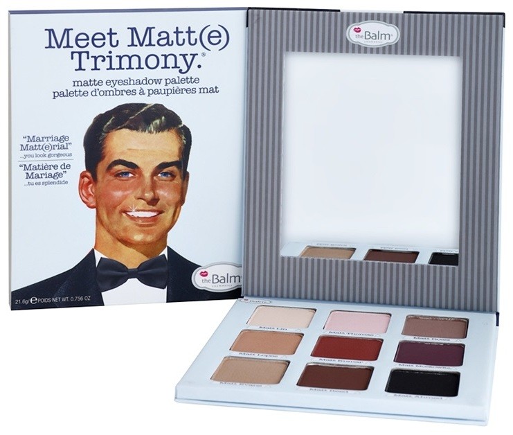 theBalm Meet Matte(e) Trimony szemhéjfesték paletták tükörrel  21,6 g