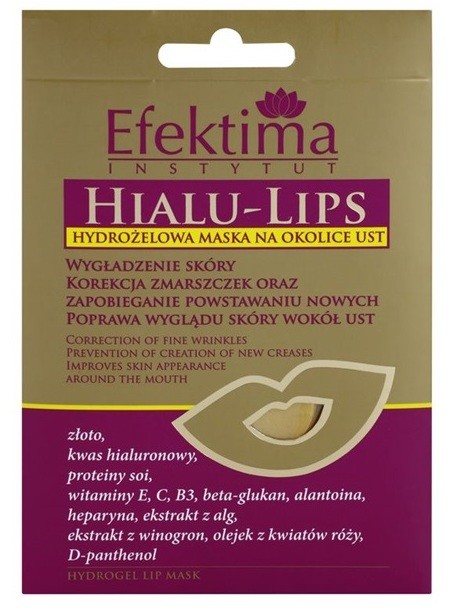 Efektima Institut Hialu-Lips hidrogél maszk az ajkakra fiatalító hatással