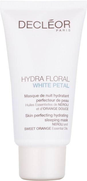 Decléor Hydra Floral White Petal tökéletesítő és hidratáló éjszakai arcmaszk  50 ml