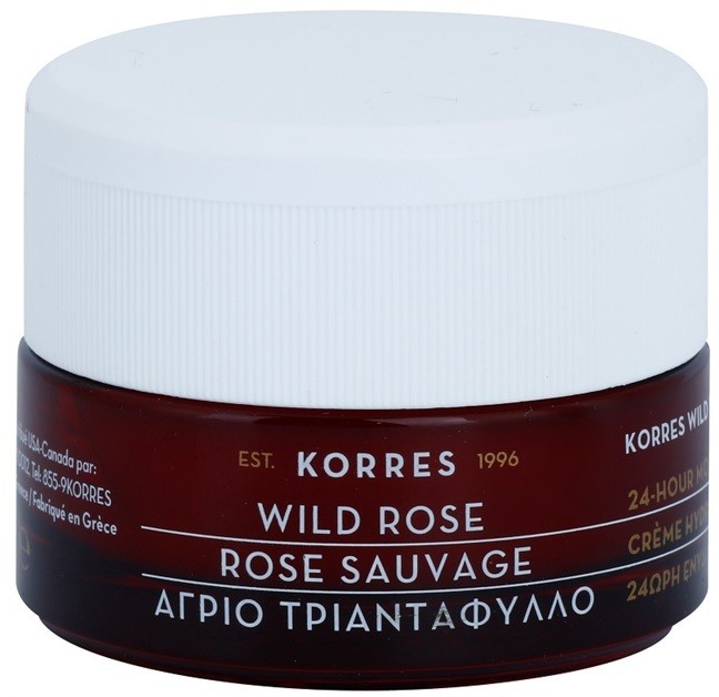 Korres Face Wild Rose élénkítő és hidratáló krém kombinált és zsíros bőrre  40 ml