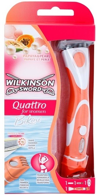 Wilkinson Sword Quattro for Women Bikini hajnyíró és borotva a vizes borotválkozásra