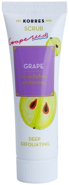 Korres Mask&Scrub Grape mélytisztító peeling  18 ml