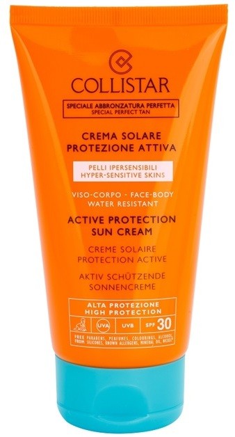 Collistar Sun Protection vizálló napozó krém SPF 30  150 ml