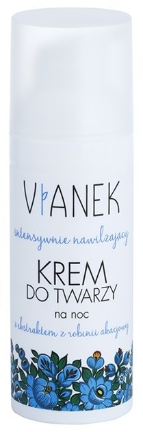 Vianek Moisturising intenzív éjszakai krém száraz és érzékeny bőrre akác kivonattal  50 ml