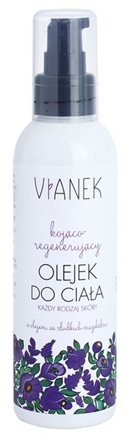 Vianek Soothing testápoló olaj regeneráló hatással édes mandula olajjal  200 ml