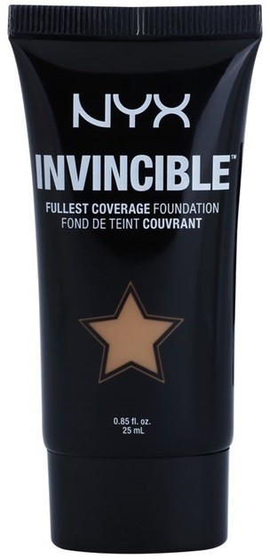 NYX Professional Makeup Invincible make-up a bőr tökéletlenségei ellen árnyalat 06 Medium 25 ml