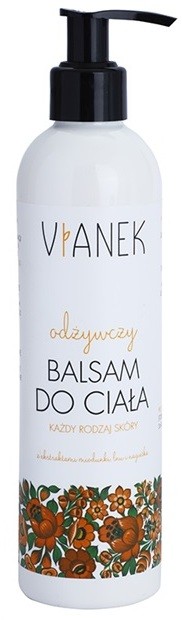 Vianek Nutritious aromás testápoló tápláló hatással méz, lenmag és körömvirág kivonattal  300 ml