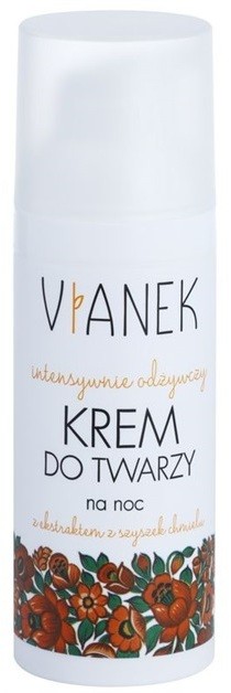 Vianek Nutritious éjszakai intenzív krém tápláló hatással komlótoboz kivonattal  50 ml