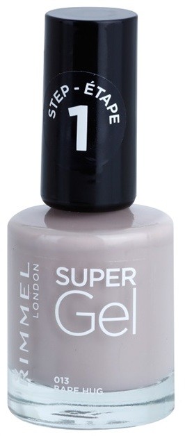 Rimmel Super Gel Step 1 géles körömlakk UV/LED lámpa használata nélkül árnyalat 013 Bare Hug 12 ml