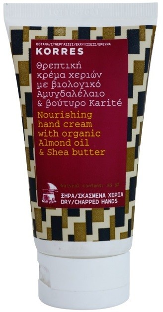 Korres Body Almond Oil & Shea Butter tápláló kézkrém  75 ml
