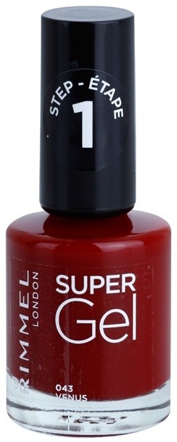 Rimmel Super Gel Step 1 géles körömlakk UV/LED lámpa használata nélkül árnyalat 043 Venus 12 ml