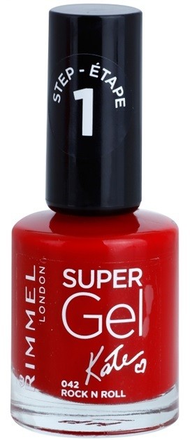 Rimmel Super Gel By Kate géles körömlakk UV/LED lámpa használata nélkül árnyalat 042 Rock n Roll 12 ml