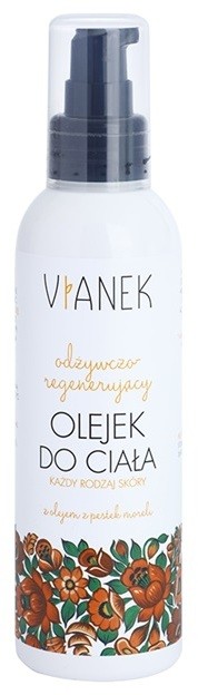 Vianek Nutritious regeneráló olaj testre tápláló hatással sárgabarack olajjal  200 ml