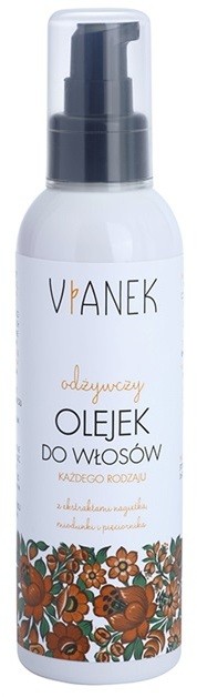 Vianek Nutritious regeneráló hajolaj  tápláló hatással körömvirág kivonattal  200 ml