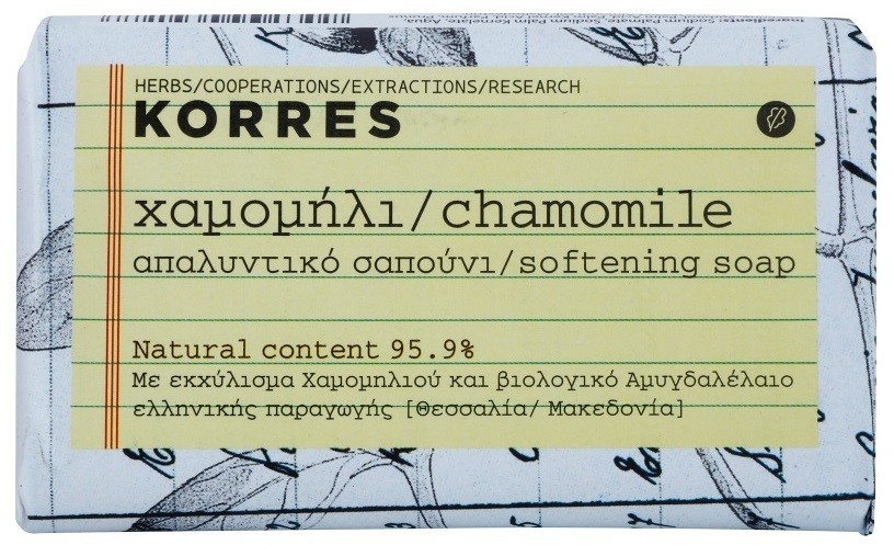 Korres Body Chamomile parfümös szappan az érzékeny bőrre  125 g