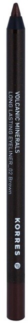 Korres Decorative Care Volcanic Minerals tartós szemceruza árnyalat 02 Brown  1,2 g