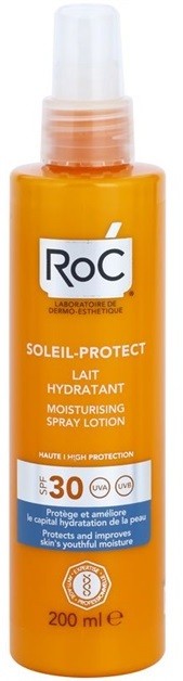 RoC Soleil Protect védő és hidratáló tej spray formában SPF 30  200 ml