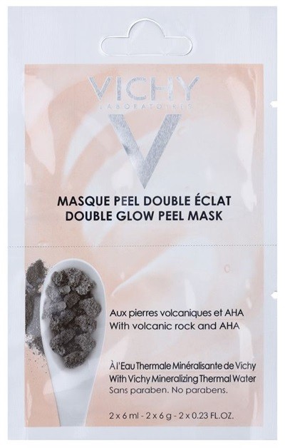 Vichy Mineral Masks élénkítő peeling maszk arcra kis csomagolás  2 x 6 ml