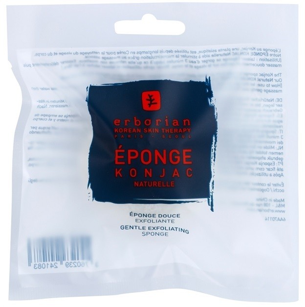 Erborian Accessories Konjac Sponge gyengéd hámlasztó szivacs arcra és testre Natural